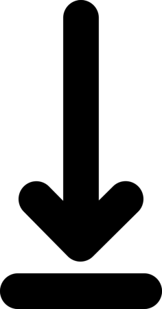 Down Straight Arrow On A Line Contour Svg Vector, Free Vectors File